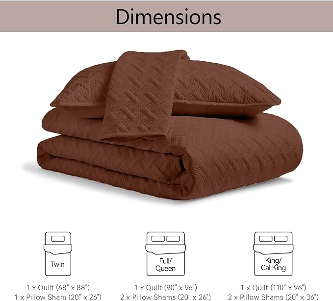 Microfiber Quilt Set - Queen