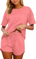 Women's 100% Cotton Shorts Pajama Set - Short Sleeve - 2 Piece
