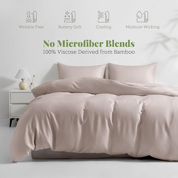 Bamboo Cooling Duvet Cover Set - King - 3 Piece
