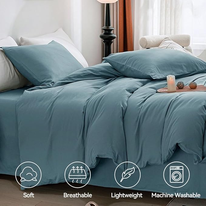 Linen Duvet Cover Set - Full - 3 Piece