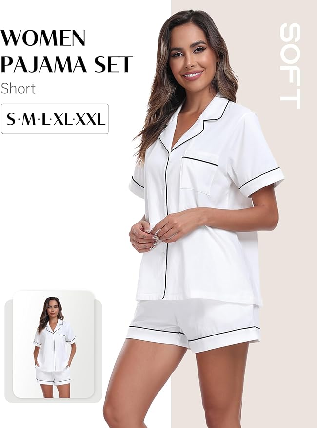 Women's Pajama Set - Short Sleeve - 2 Piece