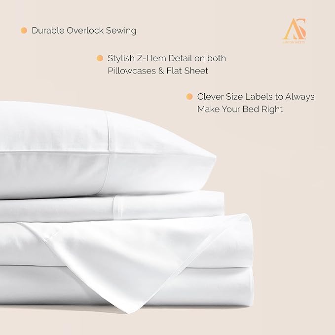 Cooling Bed Sheet Set - Queen - 16 in Deep Pocket - 4 Piece