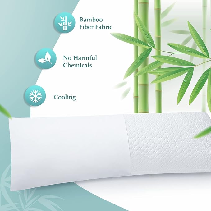 Memory Foam Cooling Body Pillow - Full - 20 x 54 in