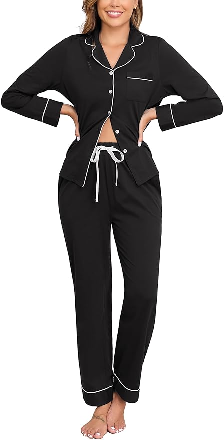 Women's 100% Cotton Pajama Set - Long Sleeve - 2 Piece