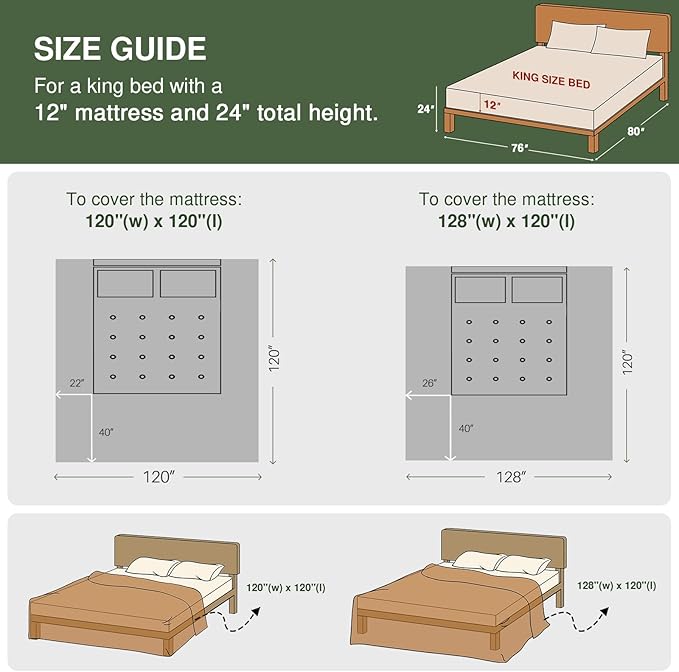 100% Cotton Bedding Set - California King - 3 Piece