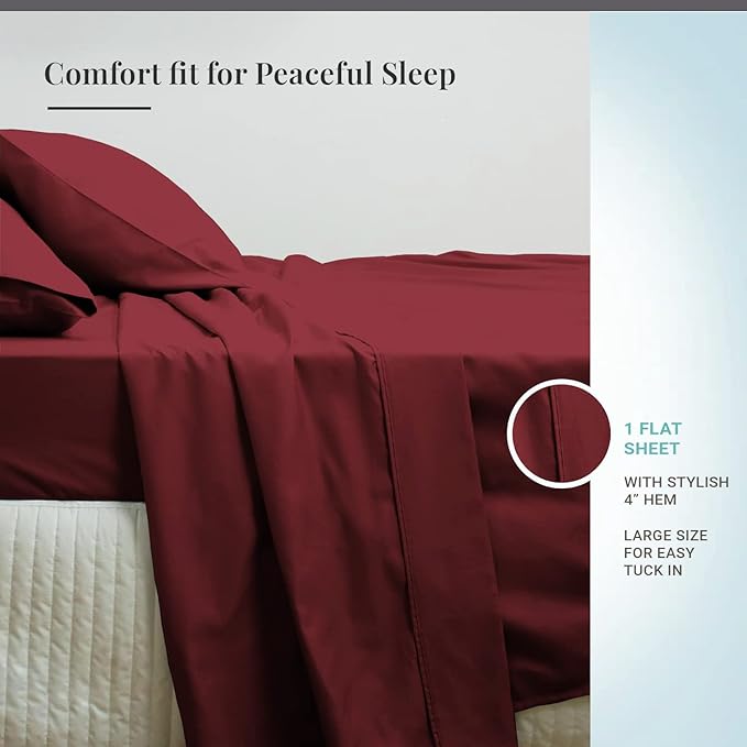 100% Cotton Flat Sheet - Queen