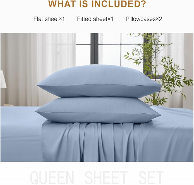 100% Cotton Bed Sheet Set - Twin - 4 Piece