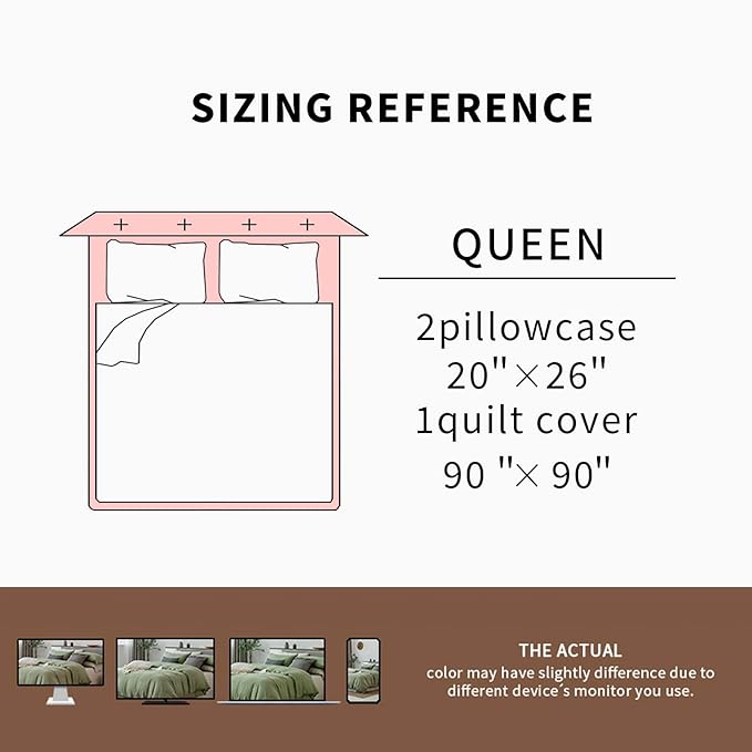 Linen Duvet Cover Set - Queen - 3 Piece
