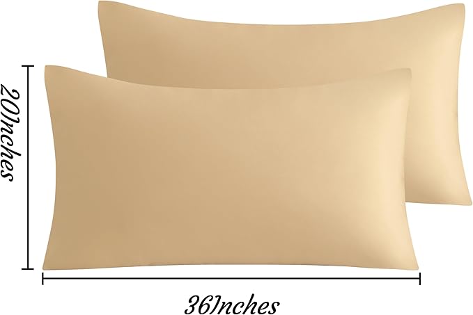 Microfiber Pillowcase Set - King - 20 x 36 in - 2 Pack - 2 Piece