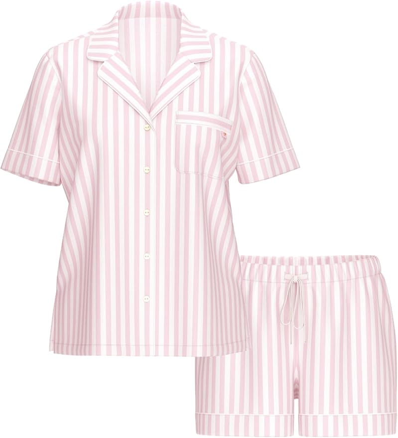 Women's Shorts Pajama Set - Short Sleeve - 2 Piece
