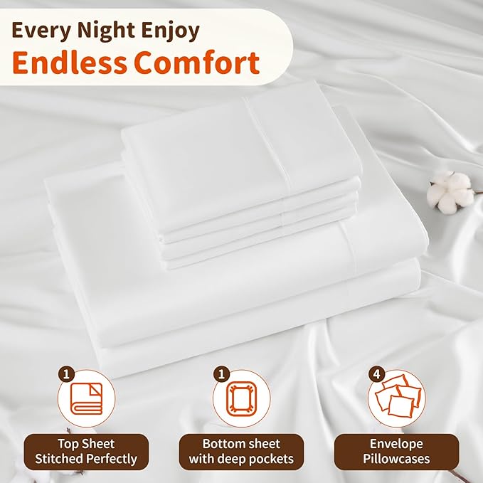 Bed Sheet Set - Queen - 6 Piece