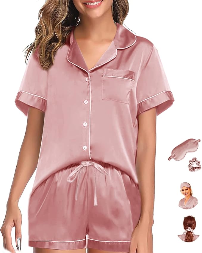 Satin Pajama Set - 2 Piece
