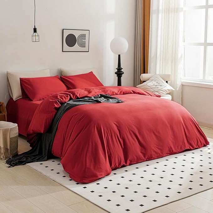 Linen Duvet Cover Set - King - 3 Piece