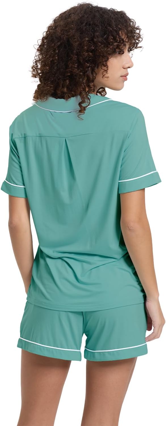 Women's Bamboo Cooling Pajama Set - Short Sleeve - 2 Piece