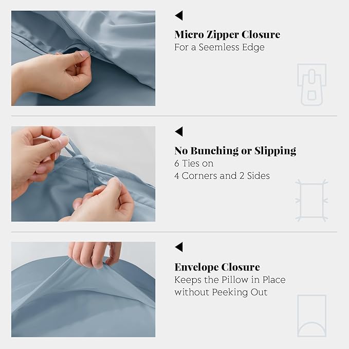 Bamboo Cooling Duvet Cover Set - King - 3 Piece