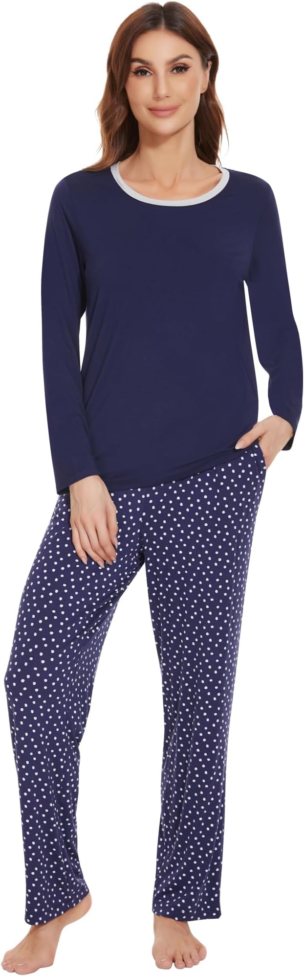 Women's Bamboo Pants Pajama Set - Long Sleeve