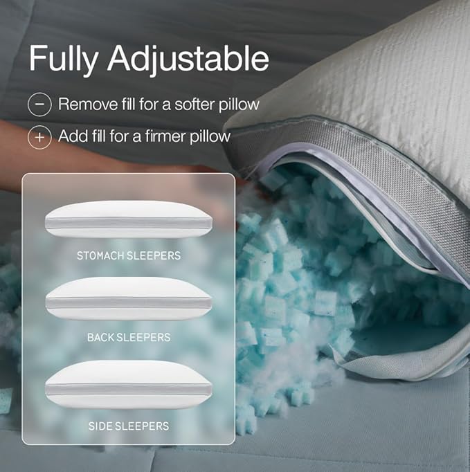 Memory Foam Cooling Bed Pillow - King