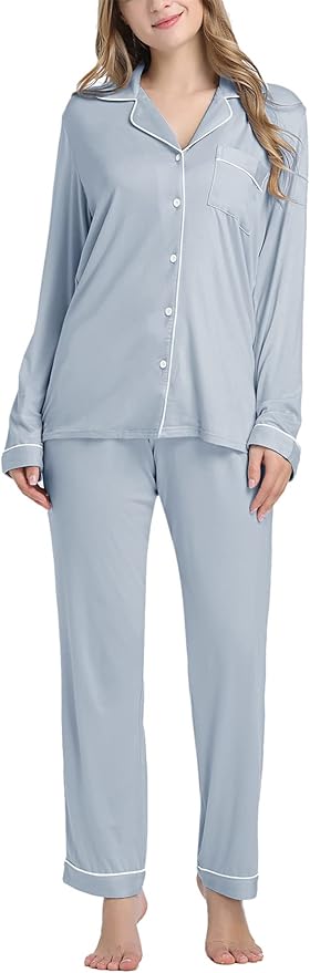 Women's Bamboo Cooling Pajama Set - Long Sleeve