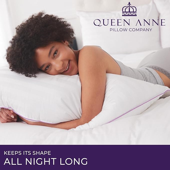 Down Alternative Hypoallergenic Bed Pillow - Queen - 2 Pack