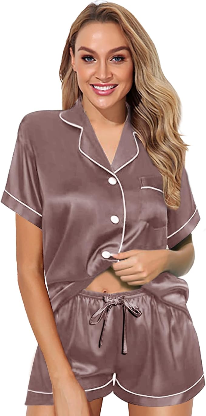 Satin Pajama Set - 2 Piece