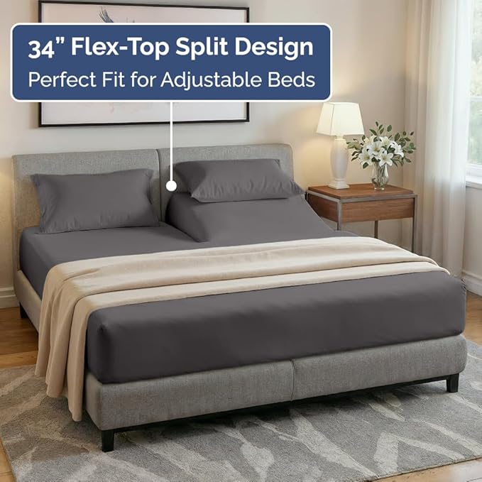 Bed Sheet Set - Split King - 4 Piece