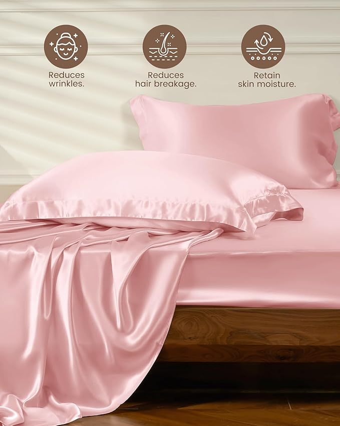 Mulberry Silk Bed Sheet Set - California King - 4 Piece