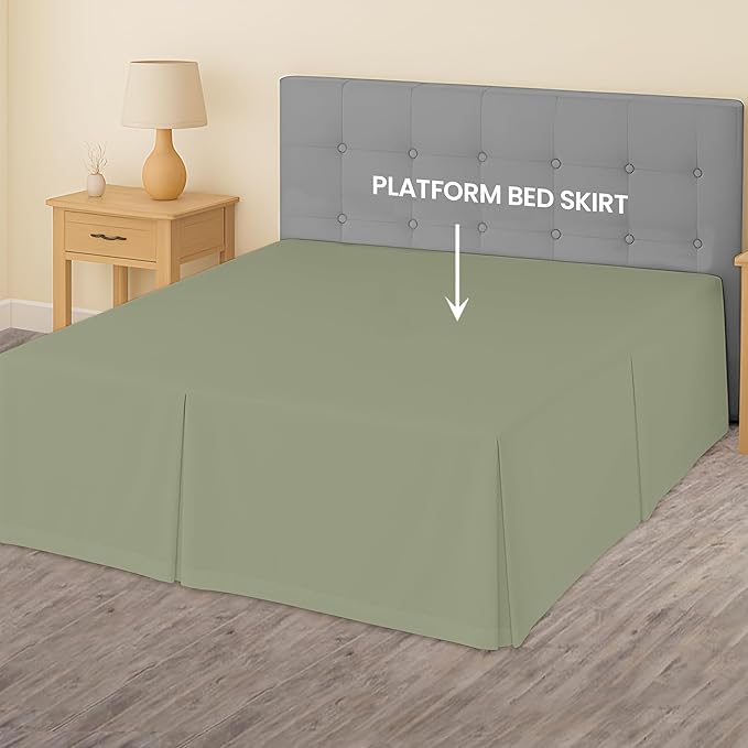 Microfiber Bed Skirt - King - 11 in Drop