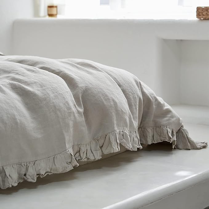 Linen Duvet Cover Set - Full - 3 Piece