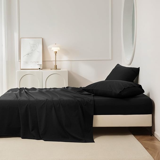 Linen Bed Sheet Set - King - 4 Piece