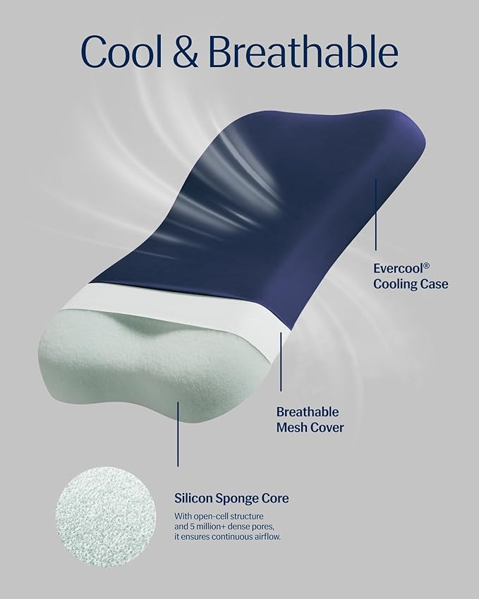 Cooling Bed Pillow - 2 Piece