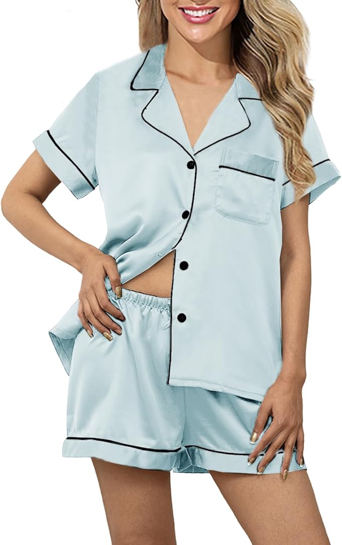 Satin Pajama Set - 2 Piece