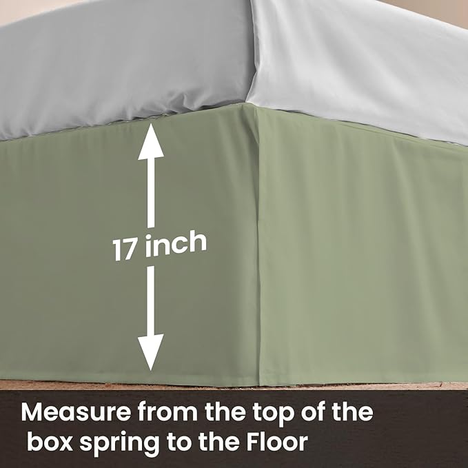 Microfiber Bed Skirt - King - 17 in Drop
