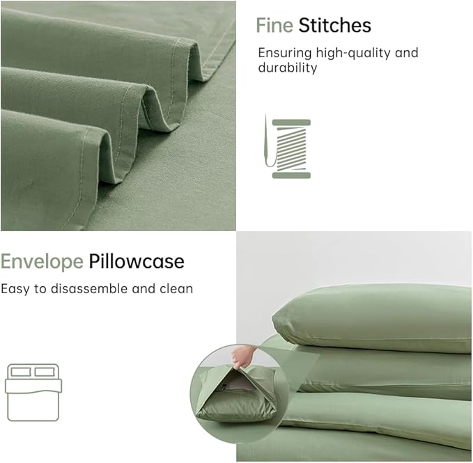 Linen Duvet Cover Set - Queen - 3 Piece