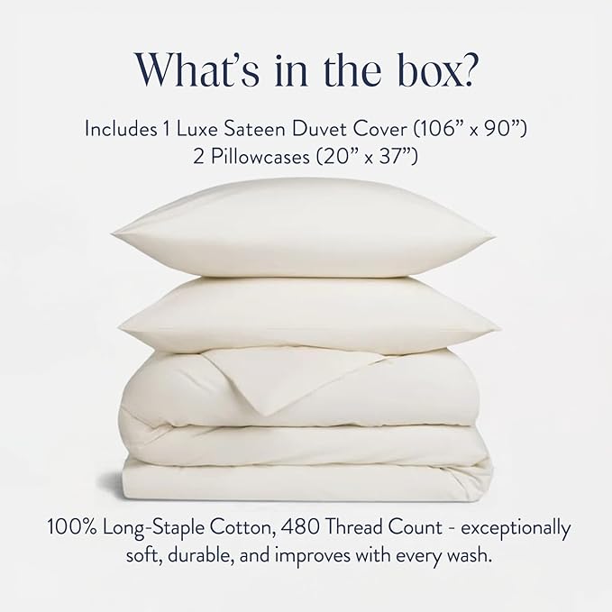 100% Cotton Duvet Cover Set - King - 3 Piece