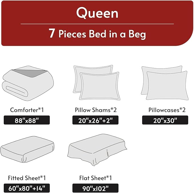 Comforter Set - Queen - 7 Piece