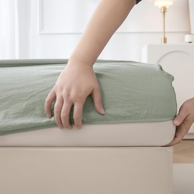 Linen Bed Sheet Set - King - 3 Piece