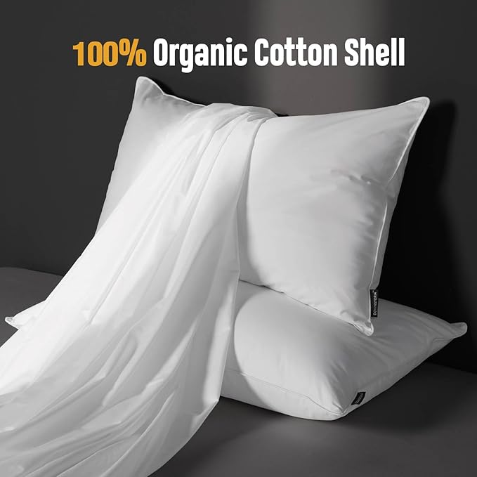 100% Cotton Bed Pillow - King - 2 Pack