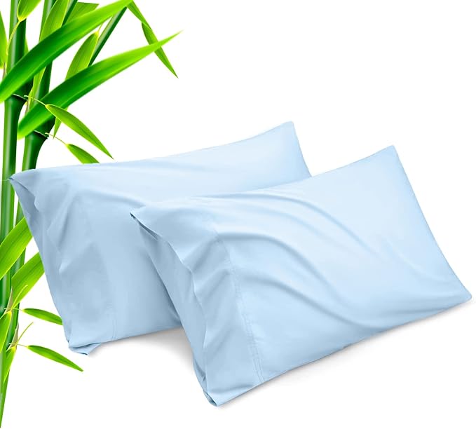 Bamboo Cooling Pillowcase Set - Queen - 20 x 30 in - 2 Pack - 2 Piece