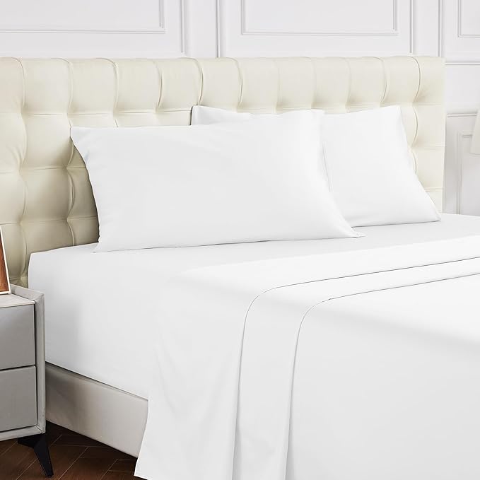100% Cotton Bed Sheet Set - Queen - 4 Piece