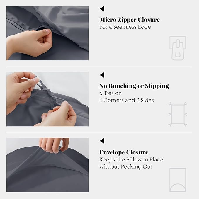 Bamboo Cooling Duvet Cover Set - King - 3 Piece