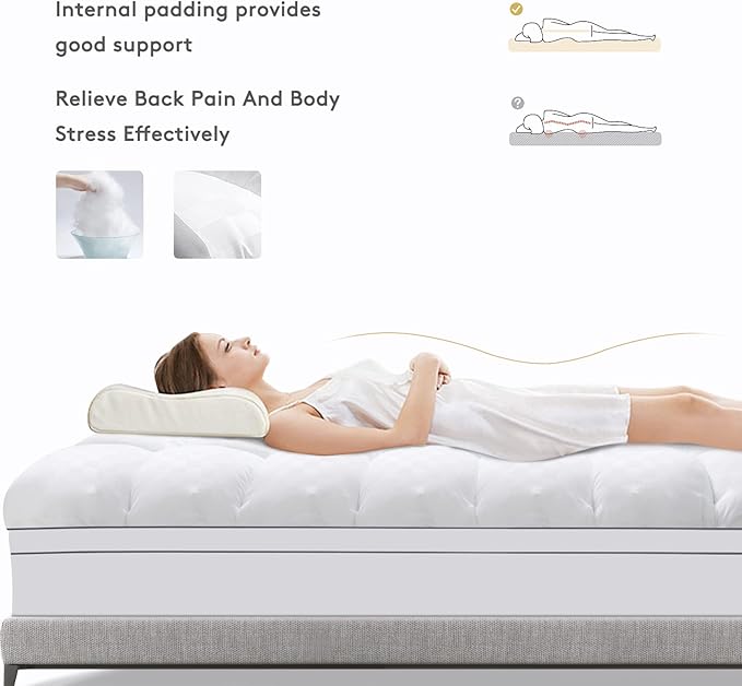 Down Alternative Cooling Mattress Topper - Full - 21 in Deep Pocket