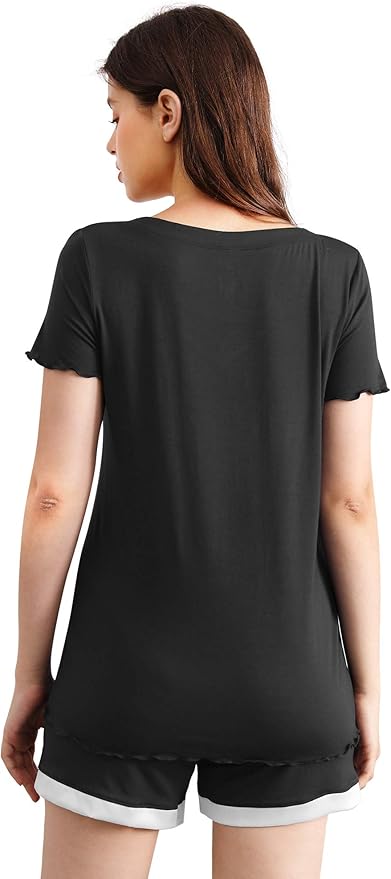 Women's Bamboo Cooling Pajama Set - Short Sleeve - 2 Piece