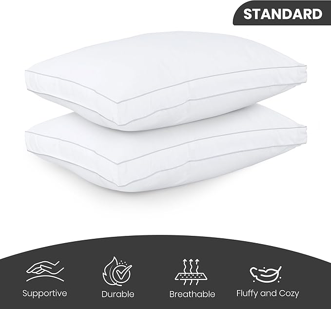 Down Alternative Cooling Bed Pillow - Standard - 2 Piece