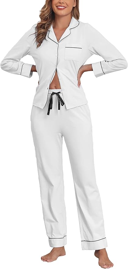 Women's 100% Cotton Pajama Set - Long Sleeve - 2 Piece