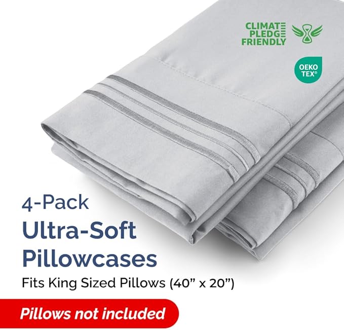 Pillowcase Set - King - 4 Piece
