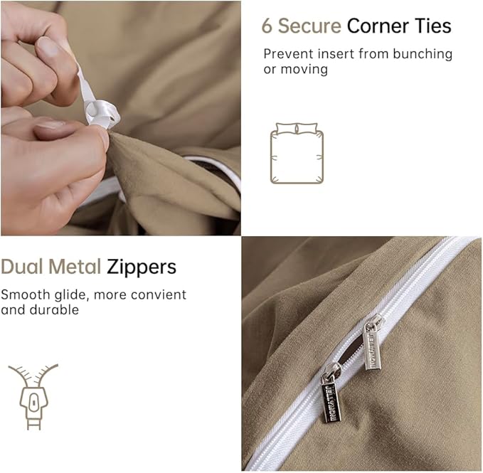 Linen Duvet Cover Set - Full - 3 Piece