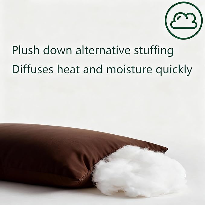 Down Alternative Bed Pillow - Queen - 20 x 30 in - 2 Piece