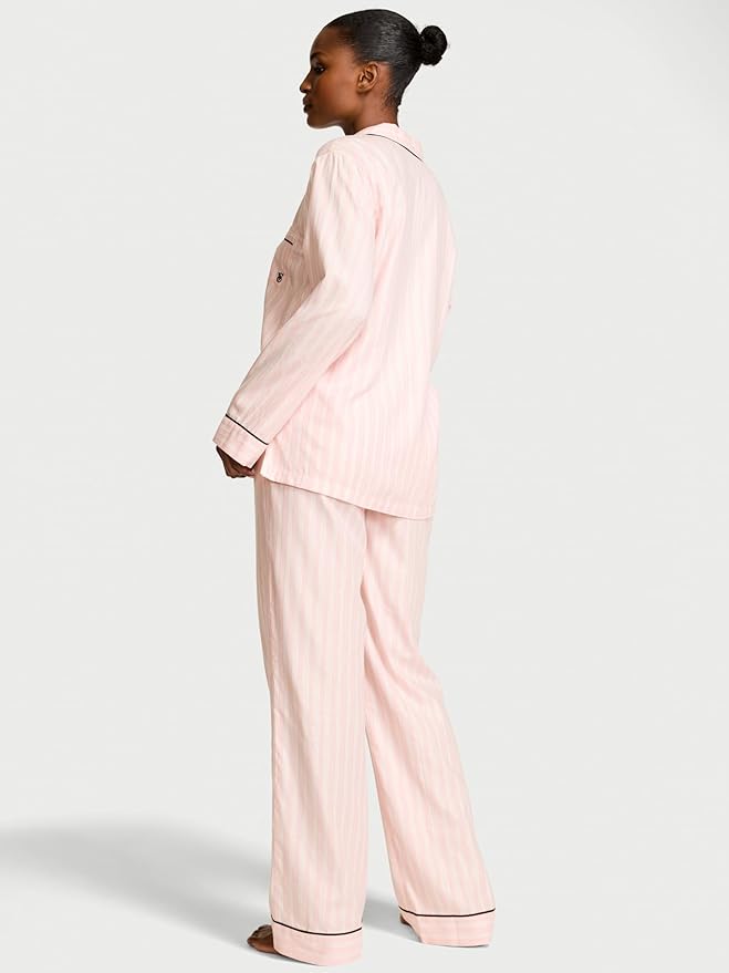 Women's Flannel Pants Pajama Set - Long Sleeve - 2 Piece