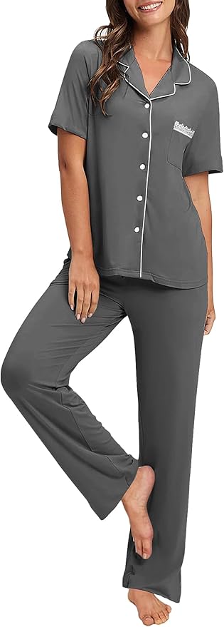 Women's 100% Cotton Pajama Set - Short Sleeve - 2 Piece