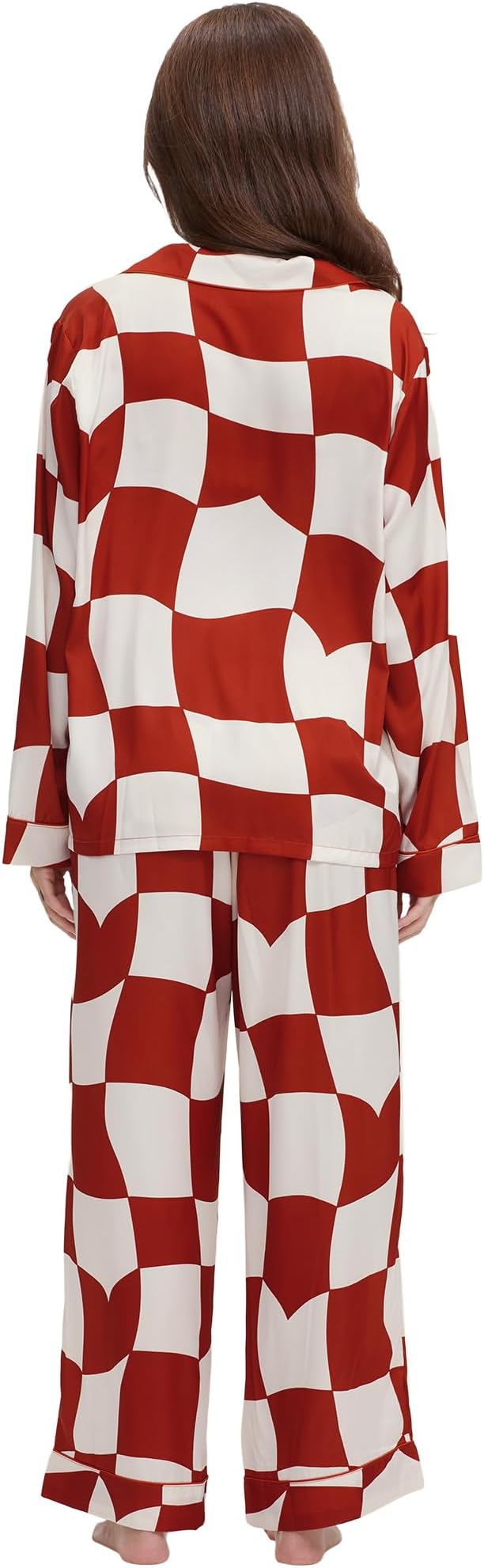 Satin Pajama Set - Long Sleeve - 2 Piece